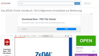 
                            13. Das ZEDAL-Portal. Handbuch. Teil A Allgemeine Grundsätze zur ...