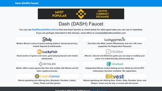 
                            3. Dash-Faucet.com: Free Dash (DASH) Faucet and Lottery