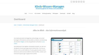 
                            1. Dashboard - KWM-Portal - Klinik-Wissen-Managen.de