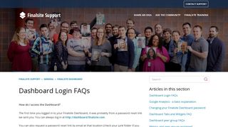 
                            5. Dashboard Login FAQs – Finalsite Support