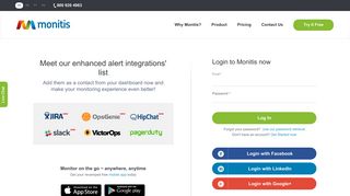 
                            1. Dashboard Login - Monitis