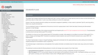 
                            11. Dashboard Plugin — Ceph Documentation