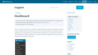 
                            7. Dashboard — Support — WordPress.com