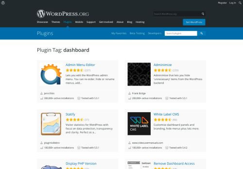 
                            1. dashboard | WordPress.org