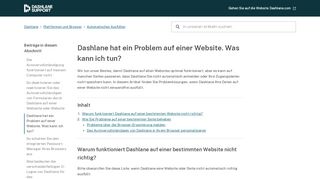 
                            4. Dashlane hat ein Problem auf einer Website. Kann ich das melden ...