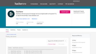 
                            13. dashlane's Policy Versions - HackerOne