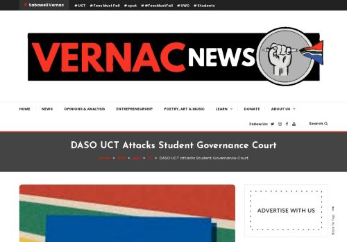 
                            13. DASO UCT attacks Student Governance Court – Vernac News