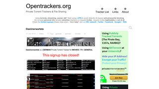 
                            4. DasUnerwartete - Private Torrent Trackers & File ... - Opentrackers.org