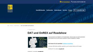 
                            7. DAT und OnREX auf Roadshow - DAT