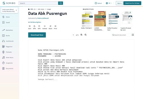 
                            4. Data Abk Pusrengun - Scribd