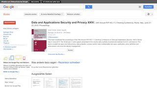 
                            9. Data and Applications Security and Privacy XXIV: 24th Annual IFIP WG ...