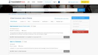 
                            10. Data Conversion jobs in Chennai - Placement India