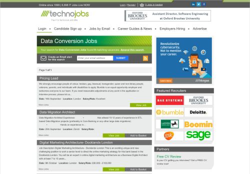 
                            11. Data Conversion Jobs UK | Technojobs.co.uk