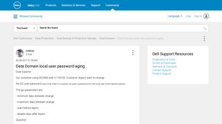 
                            3. Data Domain local user password aging - Dell Community