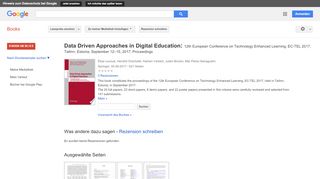 
                            9. Data Driven Approaches in Digital Education: 12th European ...