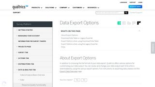 
                            9. Data Export Options - Qualtrics Support