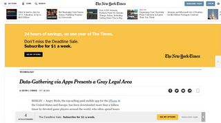 
                            8. Data-Gathering via Apps Presents a Gray Legal Area - The New York ...
