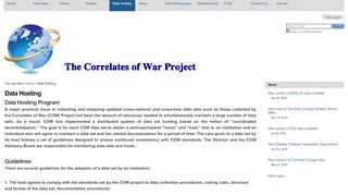 
                            8. Data Hosting — Correlates of War