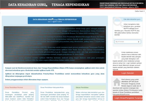 
                            3. Data Kehadiran Guru dan Tenaga Kependidikan