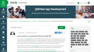 
                            8. Data load from a cloud-based CRM (Solve360) | Qlik Community