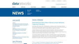 
                            9. Data Networks' Ryan Hilburn Named Juniper Networks 'Ingenious ...