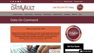 
                            12. Data-On-Command Client Web Login in Louisville ... - The Data Vault