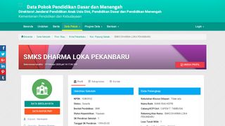 
                            5. Data Pokok SMKS DHARMA LOKA PEKANBARU - Dapodikdasmen