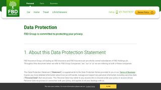 
                            9. Data Protection | FBD Insurance Ireland