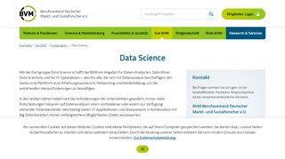 
                            10. Data Science | Berufsverband Deutscher Markt- und ... - BVM