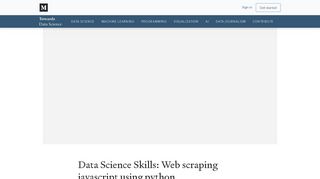 
                            8. Data Science Skills: Web scraping javascript using python