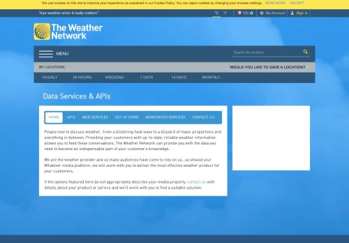 
                            6. Data Services & APIs - The Weather Network