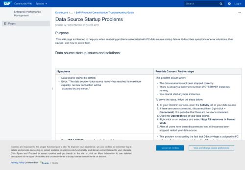 
                            8. Data Source Startup Problems - Enterprise ... - SCN Wiki - SAP