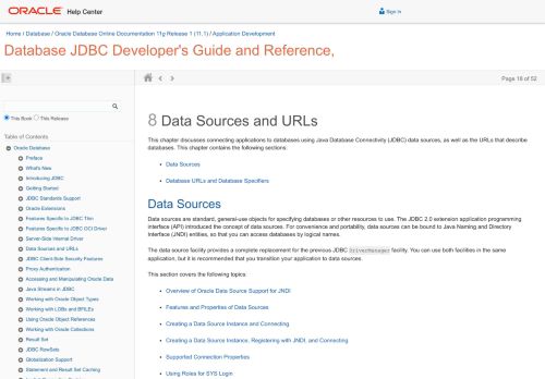 
                            10. Data Sources and URLs - Oracle Docs