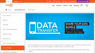 
                            11. Data Transfer - Share your Data Extender Bundle | Cell C