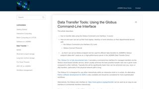 
                            11. Data Transfer Tools: Using the Globus Command-Line Interface ...