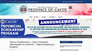 
                            12. Data Transport (Bandwidth for WAPOG – LINKod Kabitenyo ... - Cavite