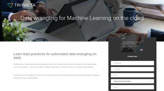 
                            3. Data wrangling for Machine Learning on the cloud | Trifacta