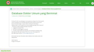 
                            5. Database Dokter Umum yang Berminat - IDIOnline