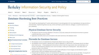 
                            11. Database Hardening Best Practices | Information Security and Policy