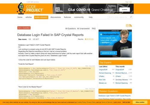 
                            4. Database Login Failed In SAP Crystal Reports - CodeProject