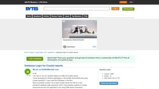 
                            7. Database Login for Crystal reports - Visual Basic .NET - Bytes
