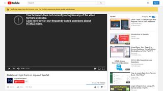
                            5. Database Login Form in Jsp and Servlet - YouTube