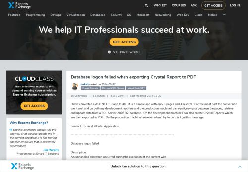 
                            9. Database logon failed when exporting Crystal Report to PDF