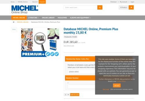 
                            9. Database MICHEL Online, Premium Plus-91200