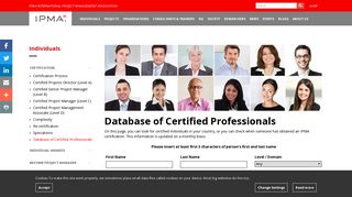 
                            7. Database of Certified Professionals - IPMA International Project ...