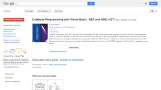 
                            9. Database Programming with Visual Basic . NET and ADO. NET: Tips, ...