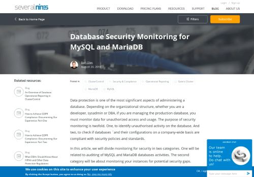 
                            8. Database Security Monitoring for MySQL and MariaDB | Severalnines