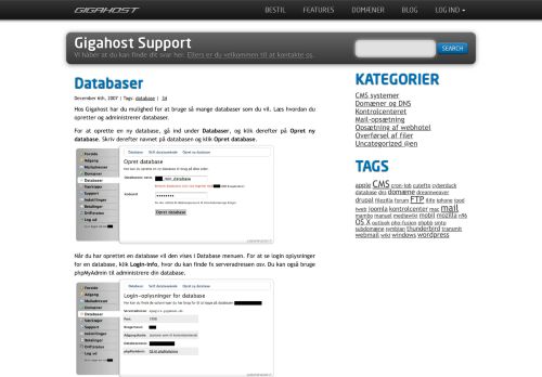 
                            8. Databaser - Gigahost