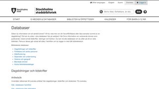 
                            7. Databaser | Stockholms Stadsbibliotek