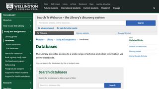 
                            2. Databases A-Z | library.victoria.ac.nz - Victoria University of ...